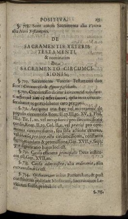 De Sacramentis Veteris Testamenti, & nominatim De Sacramento Circumcisionis; De Agno Paschali; De Sacramentis Novi Testamenti, & nominatim De Baptismo; De Sacramento Coenæ; ...