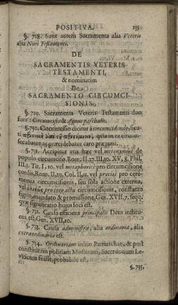 De Sacramentis Veteris Testamenti, & nominatim De Sacramento Circumcisionis; De Agno Paschali; De Sacramentis Novi Testamenti, & nominatim De Baptismo; De Sacramento Coenæ; ...