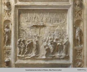 Gipsabguss von Ghibertis Paradiestüren des Florentiner Baptisteriums : Josuaszenen