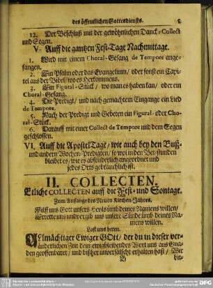 II. Collecten