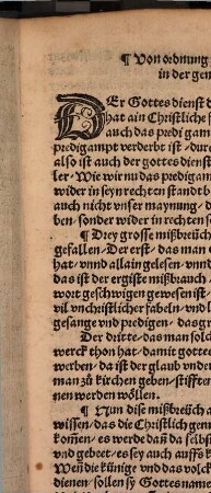 Von Ordnunng gotes dienst in der gemain