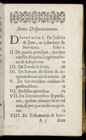 Series Disputationum.