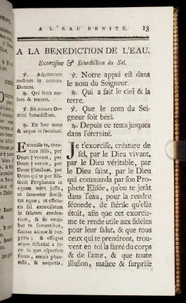 A La Benediction De L'Eau.