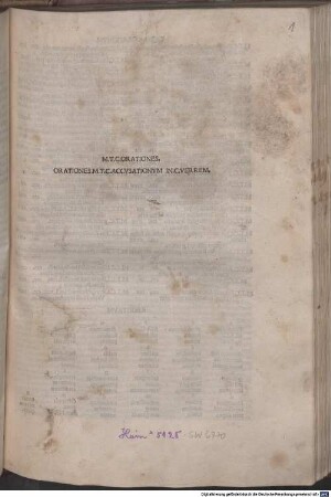 Orationes : [1-2], [1]. Orationes variae