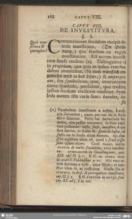 Caput VIII. De Investitura