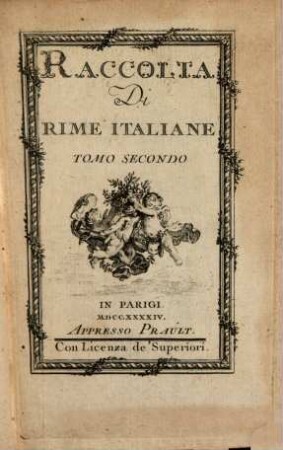 Raccolta Di Rime Italiane. 2