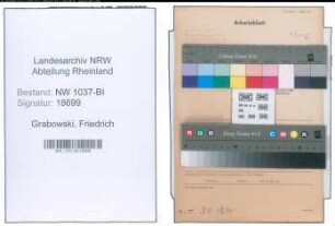 Entnazifizierung Friedrich Grabowski , geb. 20.08.1902 (Zollsekretaer)