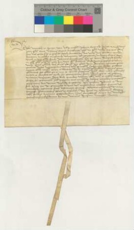 Dem Propste Johann Sartoris präsentieren Bürgermeister und Ratsmannen für eine Vikarie am Jacobi Altar zu St. Johannis ihren Protonotar Magister Johann Koller [lat].