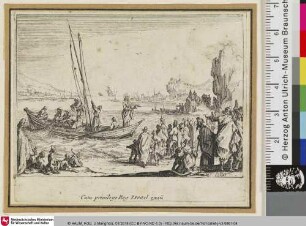 [Jesus predigt am Meer; Il prèche la foule assemblée sur le rivage de la mer]