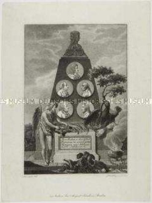 Allegorisches Blatt zum Ruhme des preußischen Königreichs um 1800