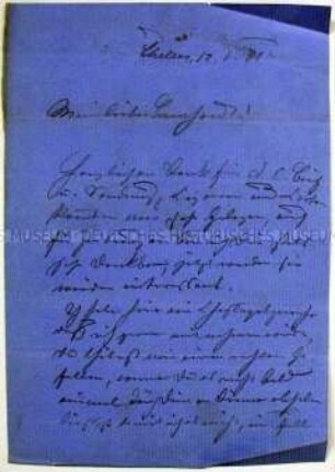 Brief an Bernhard Rostosky von Ludwig