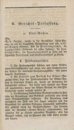 B. Gerichts-Verfassung.