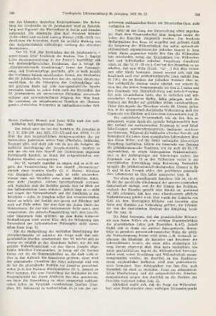 793-795 [Rezension] Maier, Gerhard, Mensch und freier Wille