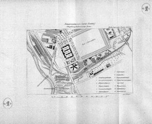 Karte: Situationsplan vom Lehrter Bahnhof (Magdeburg-Halberstädter Bahn)