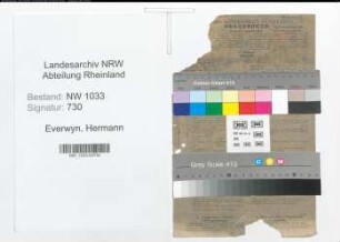 Entnazifizierung Hermann Everwyn , geb. 30.01.1896 (Polizeibeamter)