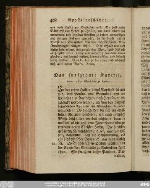 Das funfzehnte Kapitel, vom 22sten Vers bis zu Ende.