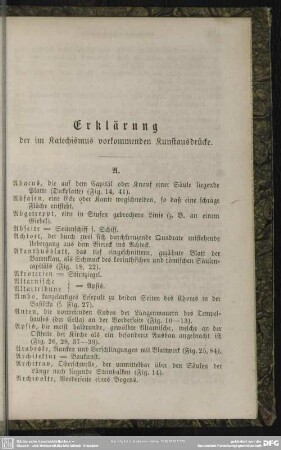 Erklärung der im Katechismus vorkommenden Kunstausdrücke