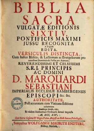 Biblia sacra, 1