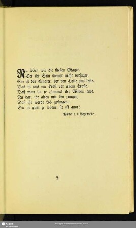 [Nu loben wir die sueßen Maget]