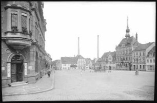 Frohburg. Marktplatz, Rathaus, Hotel zur Post