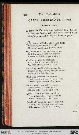 Canto vigesimo settimo