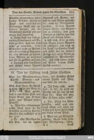 III. Von der Erlösung durch Jesum Christum.