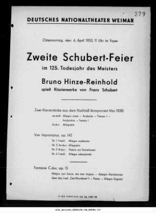 Zweite Schubert-Feier