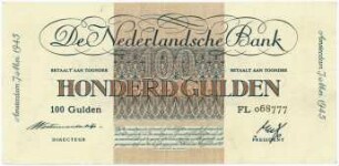 Geldschein, 100 Gulden, 7.5.1945