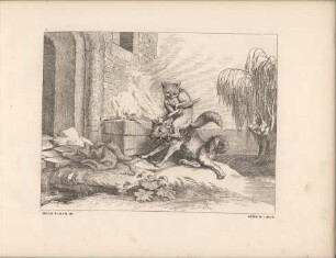 Reineke versengt Isegrim dem Wolf das Haupt