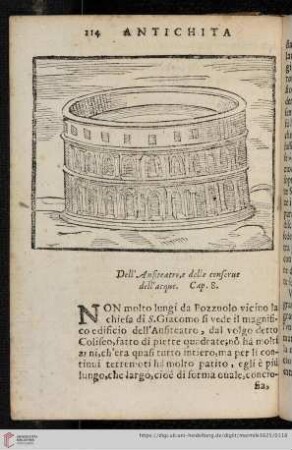 Dell Anfiteatro, e delle conserve dell'aque. Cap. 8