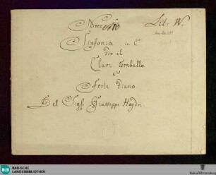 Symphonies. Arr - Don Mus.Ms. 681 : cemb; C; Hob I:56