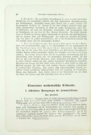 Elementare mathematische Erdkunde