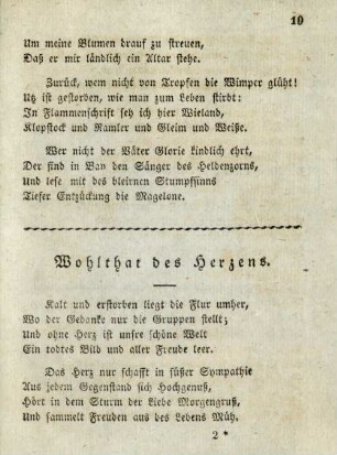 Wohlthat des Herzens