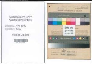 Entnazifizierung Juliane Thouet , geb. 05.09.1902 (Beamtin)