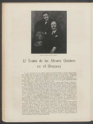 El Teatro de los Alvarez Quintero en el Uruguay