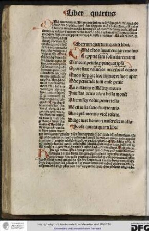 Metrum quartum quarti libri