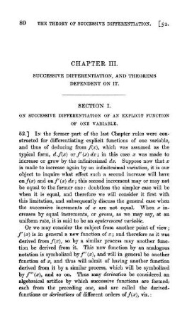 Chapter III. Successi differentiation, and theorems depent on it.
