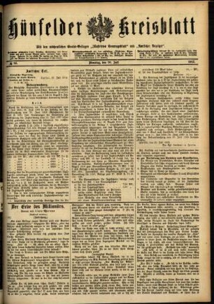 Ausgabe vom Dienstag, den 30. Juli 1912.
