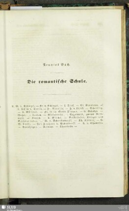 Neuntes Buch. Die romantische Schule