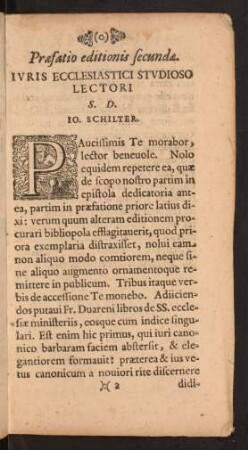 Praefatio editionis secundae.