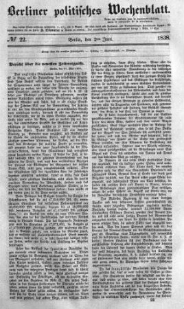 No 22, 2. Juni 1838