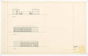 Forschungsinstitut für angewandte Mikroskopie, Photographie und Kinematographie, Karlsruhe: Vorentwurf. Ansichten 1:200