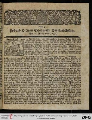 Num. 91. - Num. 100. (Vom 12. Wintermonat - Vom 14. Christmonat)
