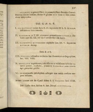 XV, Superest ut generosissimis et praenobilissimis ...