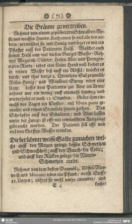 Die Bräune zu vertreiben