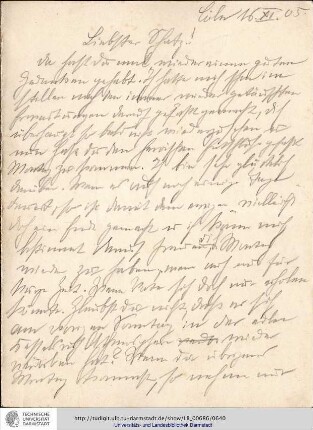 Brief vom 16.11.1905