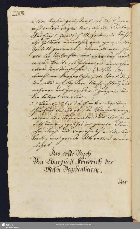 Das erste Buch. Von Churfürst Friedrich des Weisen Begebenheiten.