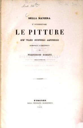 Della maniera d'interpretare le pitture ne' vasi fittili antichi