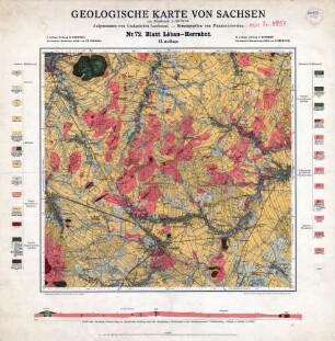 Nr.72 [4954] Löbau-Herrnhut, Geologische Karte von Sachsen