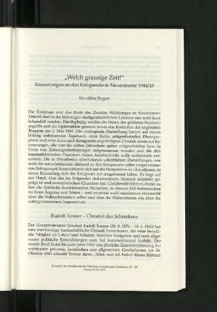 Rudolf Tonner-Chronist des Schreckens.